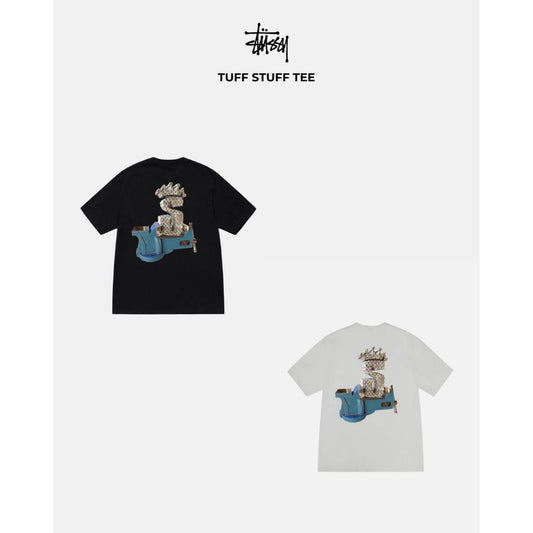 Stussy Tuff Stuff Tee (Black, Fog)