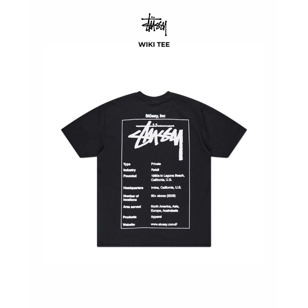Stussy Wiki Tee (AU) Black - Stussy T-Shirt | ZICO.BKK