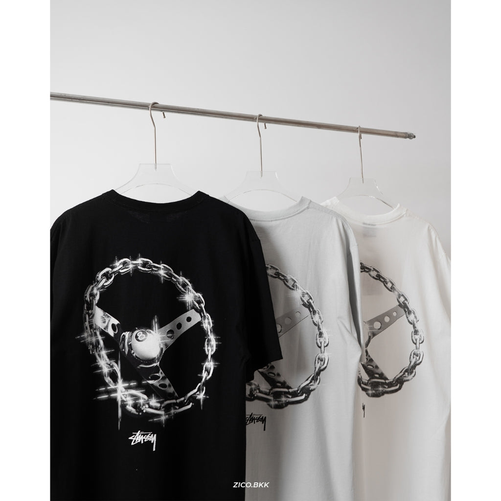 Stussy Chain Link Tee Black/White/Smoke - Stussy T-Shirt | ZICO.BKK