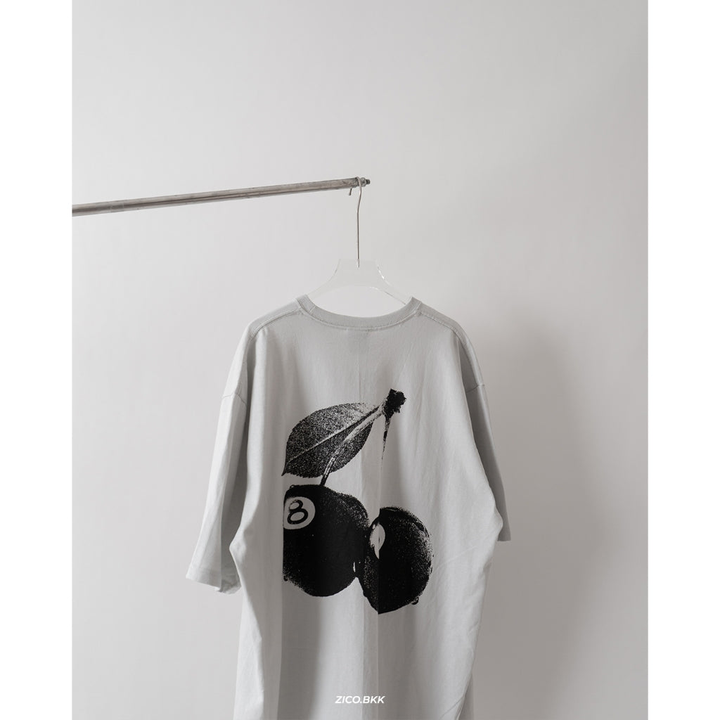 Stussy Cherries Tee Fog/Black/White/Berry