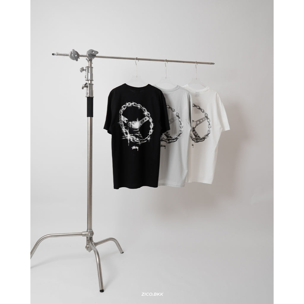 Stussy Chain Link Tee Black/White/Smoke - Stussy T-Shirt | ZICO.BKK
