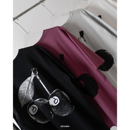 Stussy Cherries Tee Fog/Black/White/Berry