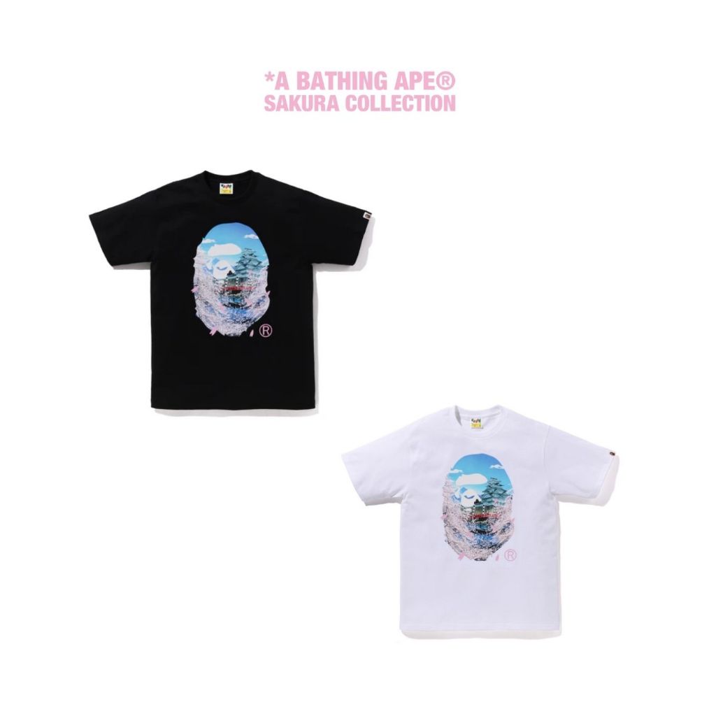 BAPE Sakura Photo Ape Head Tee - BAPE T-Shirt | ZICO.BKK