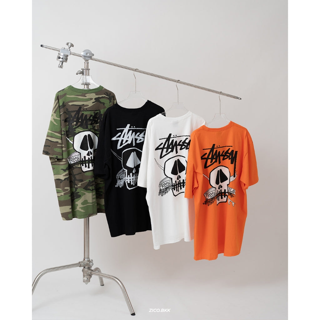 Stussy Fresh Foils Tee (Black, White, Coral, Camo)