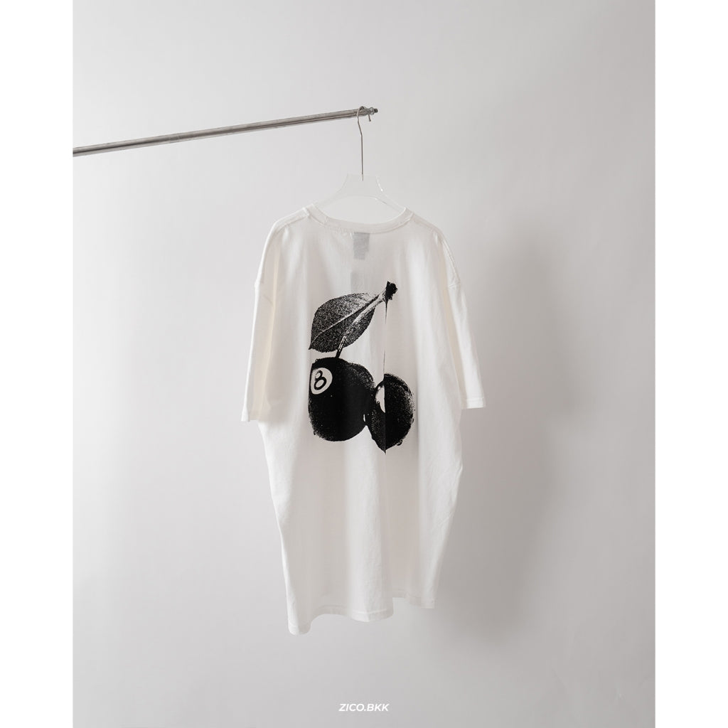 Stussy Cherries Tee Fog/Black/White/Berry