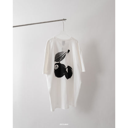 Stussy Cherries Tee Fog/Black/White/Berry