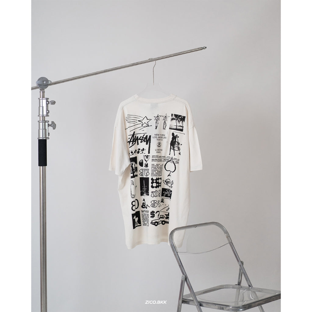 Stussy Sara Tee (AU) Black/Washed White