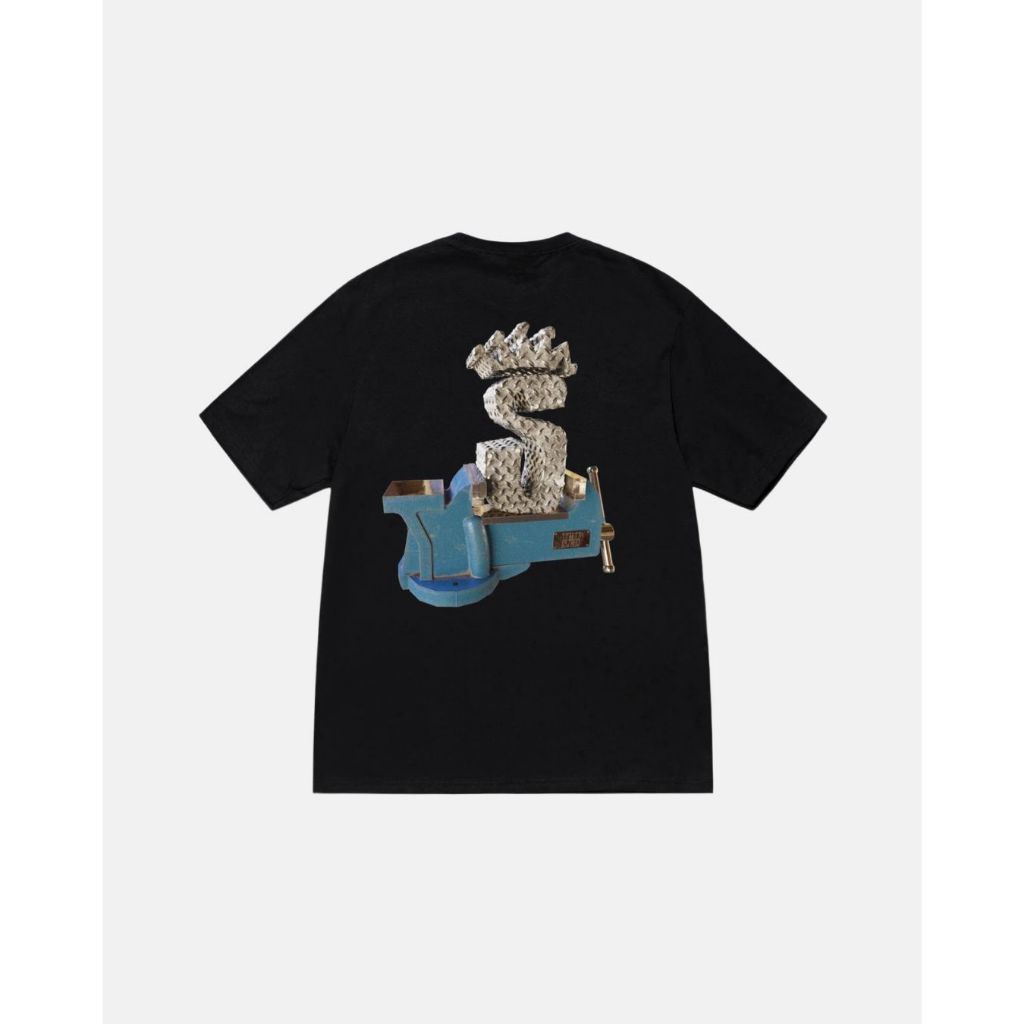 Stussy Tuff Stuff Tee (Black, Fog)