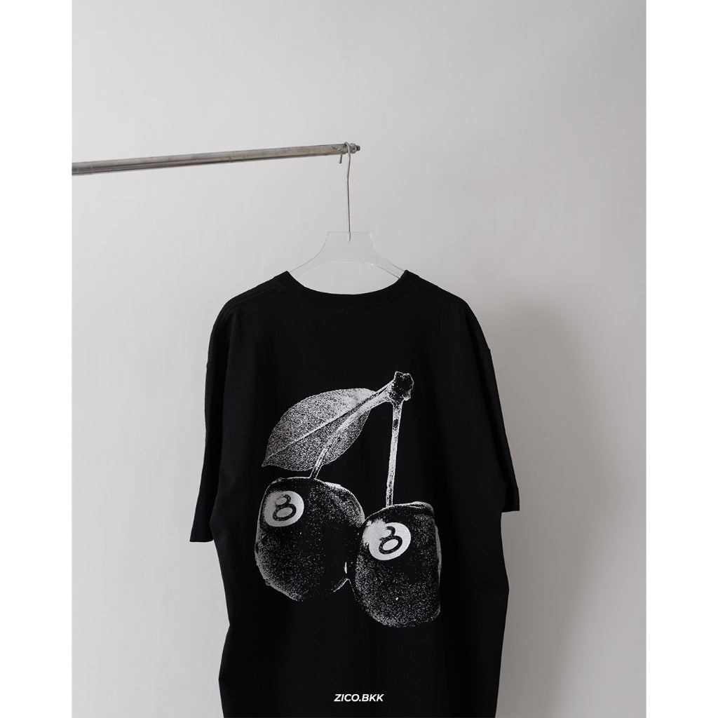 Stussy Cherries Tee Fog/Black/White/Berry