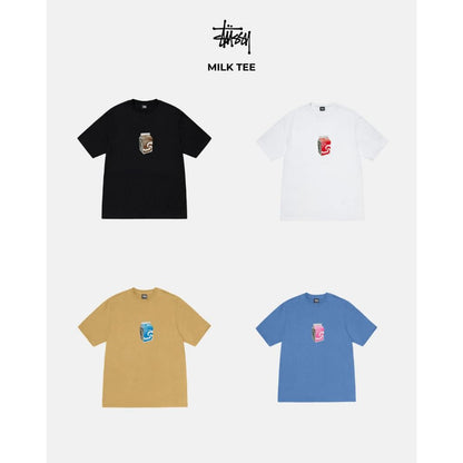 Stussy Milk Tee Black/ White/ Curry/ Pacific