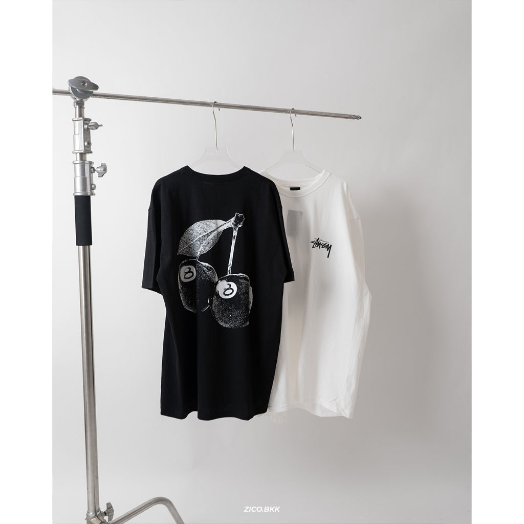 Stussy Cherries Tee Fog/Black/White/Berry