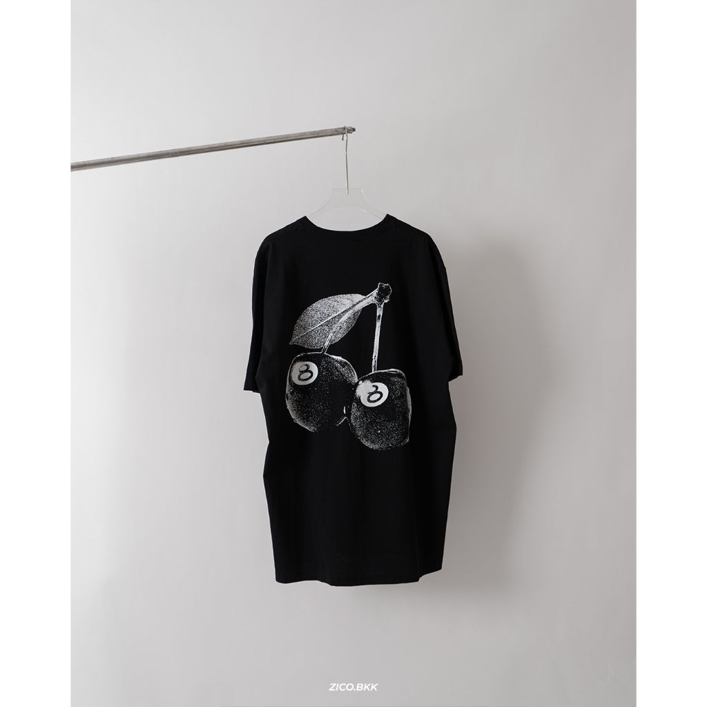 Stussy Cherries Tee Fog/Black/White/Berry