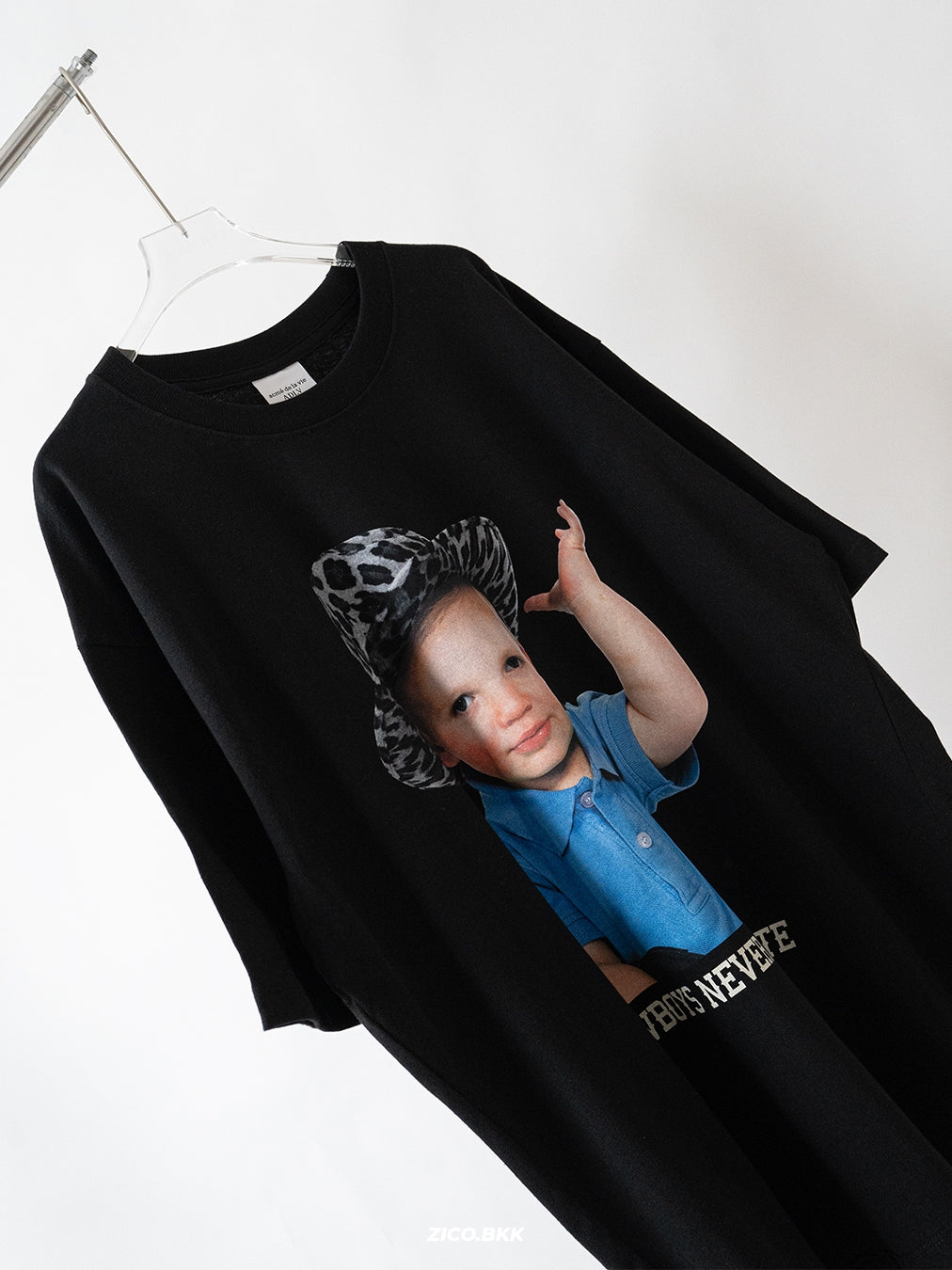 [acmé de la vie] ADLV Cowboy Lettering Baby Face Short Sleeve T-Shirt — ภาพสินค้า 3