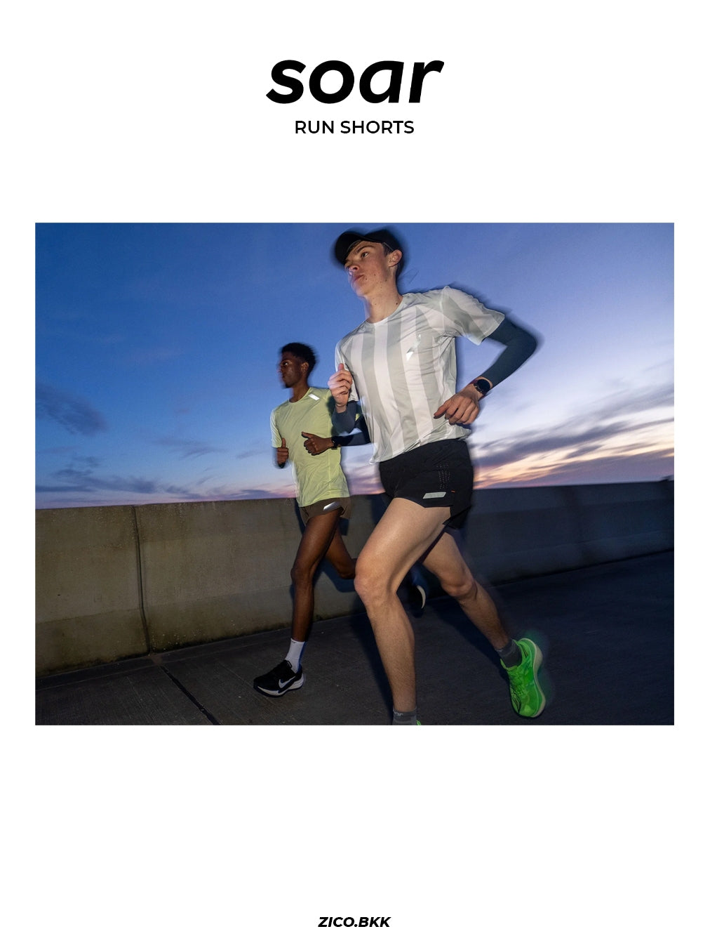 SOAR Men’s Run Shorts – Black — ภาพสินค้า 3