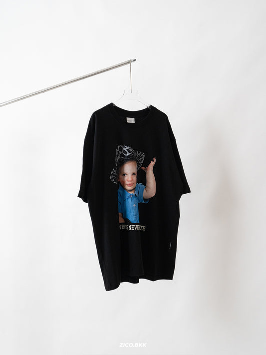 [acmé de la vie] ADLV Cowboy Lettering Baby Face Short Sleeve T-Shirt — ภาพสินค้า 2