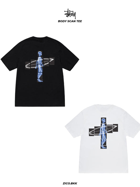 Stussy Body Scan Tee (Black/White) — ภาพสินค้า 1