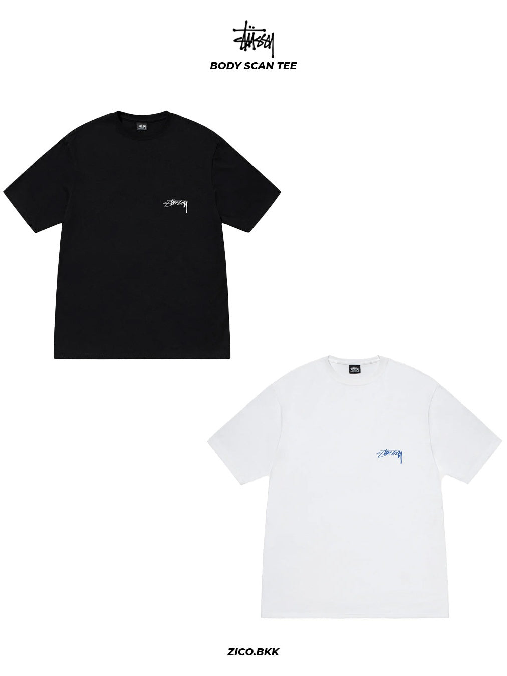 Stussy Body Scan Tee (Black/White) — ภาพสินค้า 2