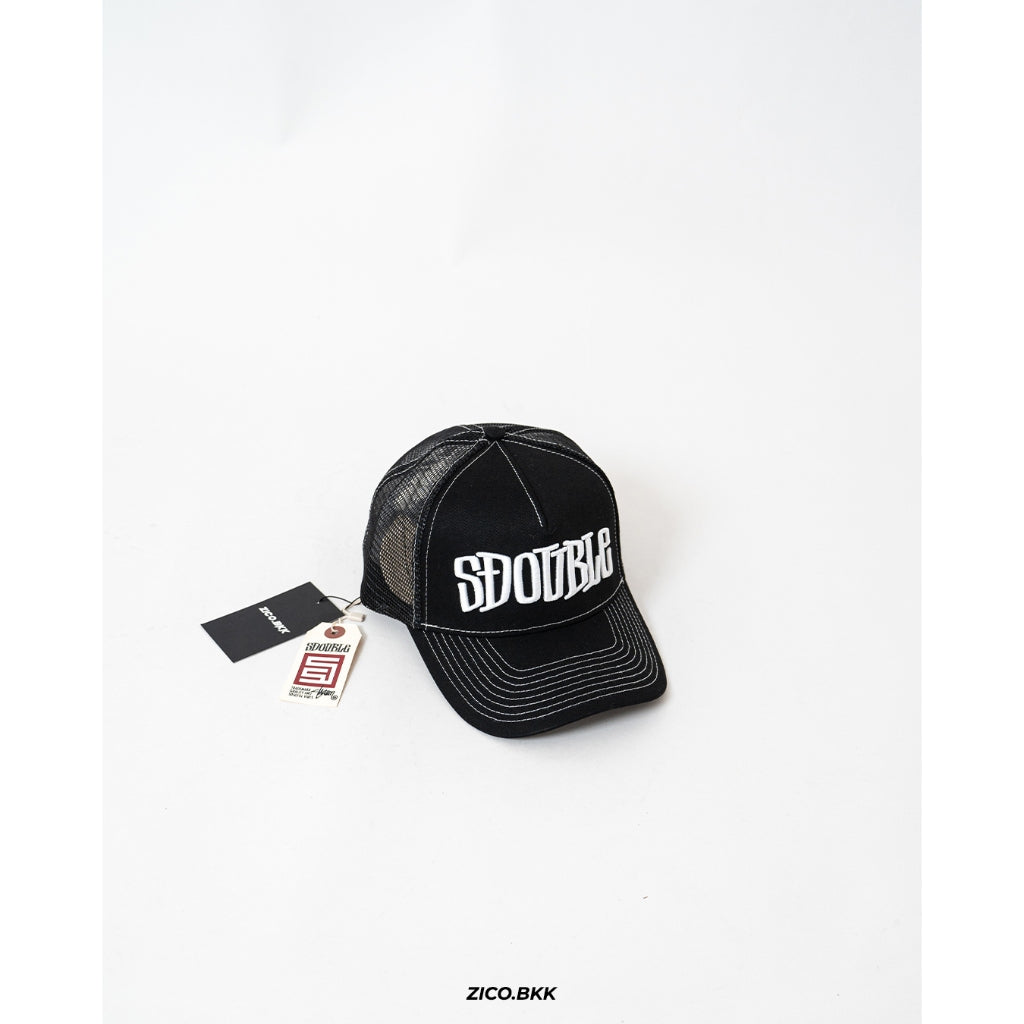 S-Double Mid-Block Curved Peak Trucker Cap