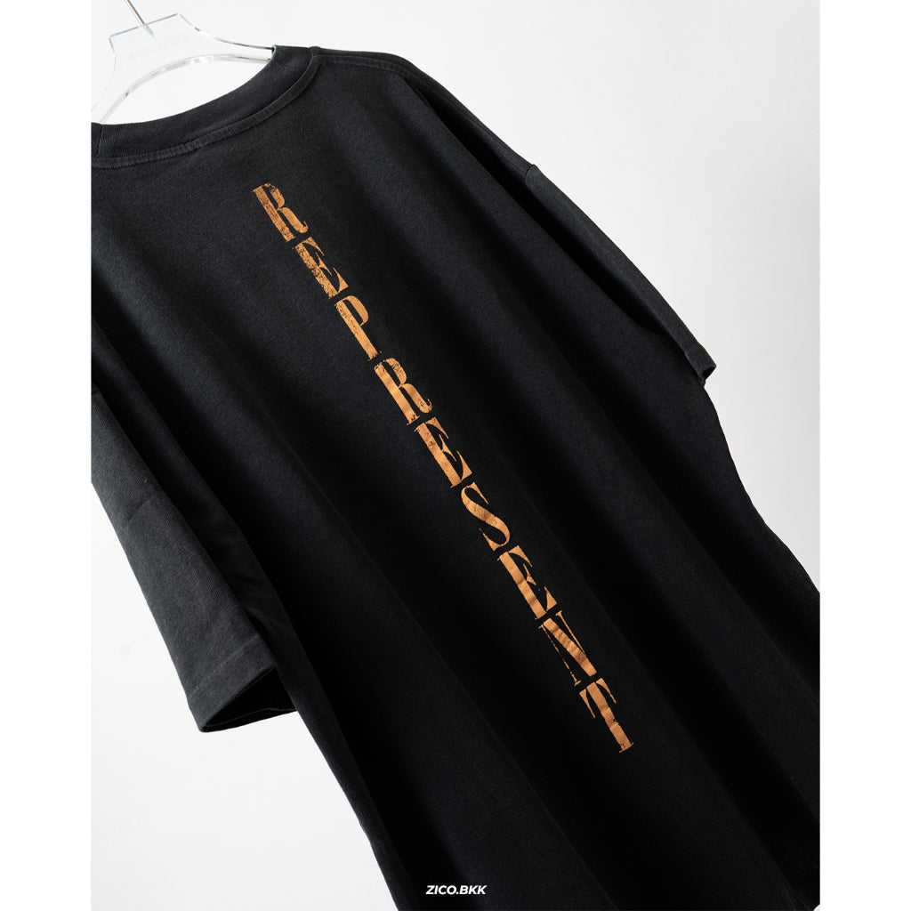 Represent Reborn T-Shirt (Aged Black/Flat White) - Represent T-Shirt | ZICO.BKK