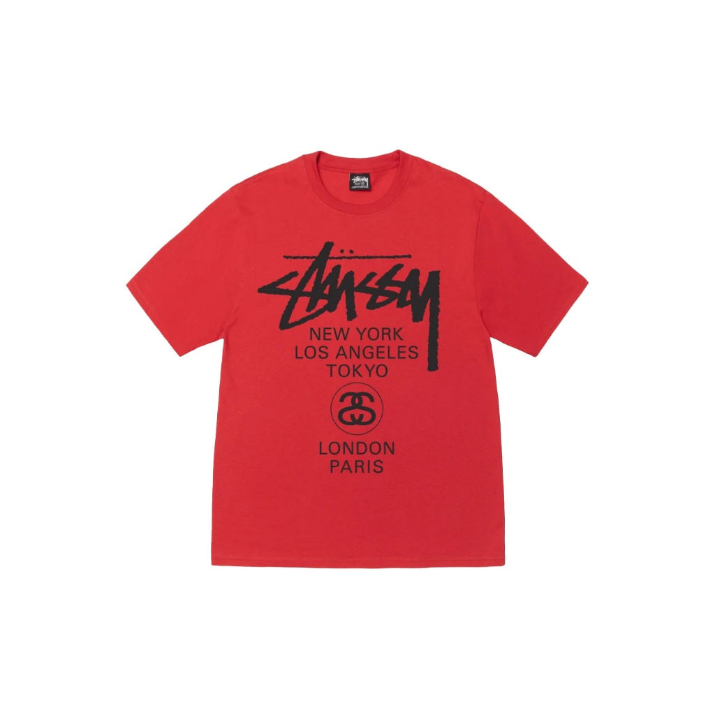 Stussy World Tour Tee (SS25) (Black/ White/ Cayenne/ Navy)