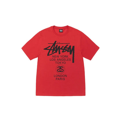 Stussy World Tour Tee (SS25) (Black/ White/ Cayenne/ Navy)
