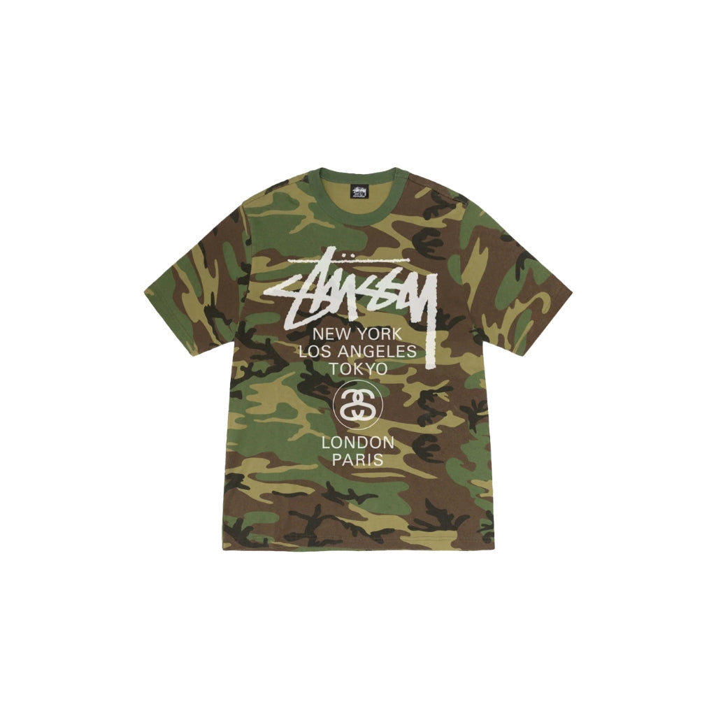 Stussy World Tour Tee (SS25) (Black/ White/ Cayenne/ Navy)