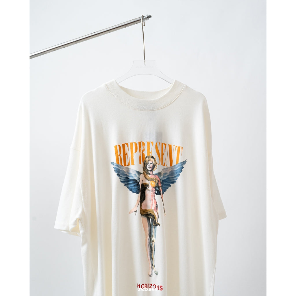 Represent Reborn T-Shirt (Aged Black/Flat White) - Represent T-Shirt | ZICO.BKK