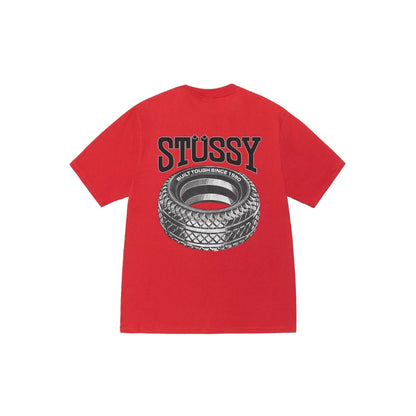Stussy Tough Tred Tee (Black/White/Cayenne)