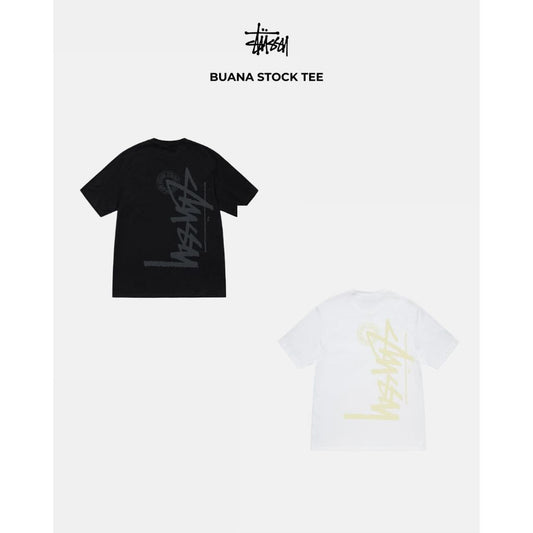 Stussy Buana Stock Tee (Black/White) — ภาพสินค้า 1