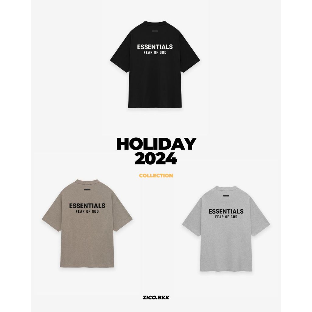 Essentials Jersey Crewneck Tee (FW24) — Holiday 2024 Collection - Essentials Fear of God Jersey | ZICO.BKK