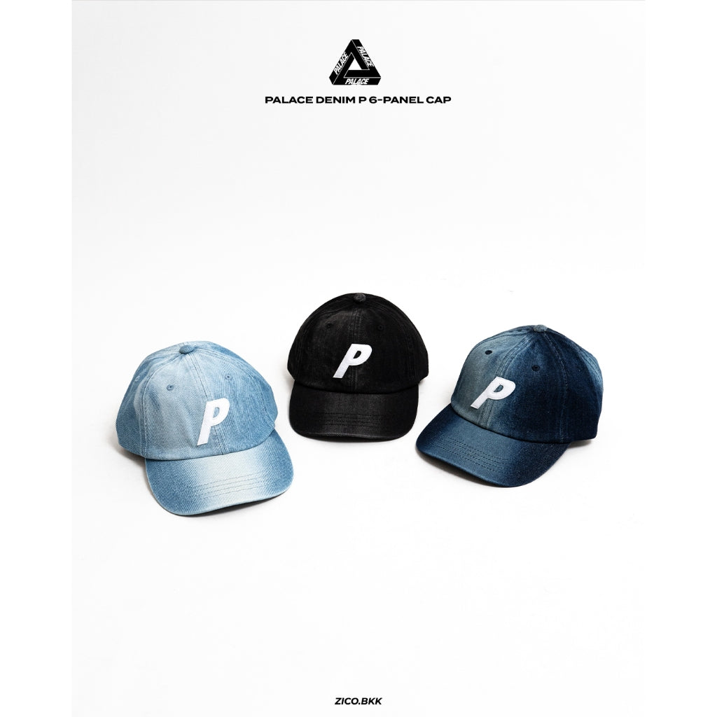 Palace Denim P 6-Panel Cap (SS25) - Palace Cap | ZICO.BKK