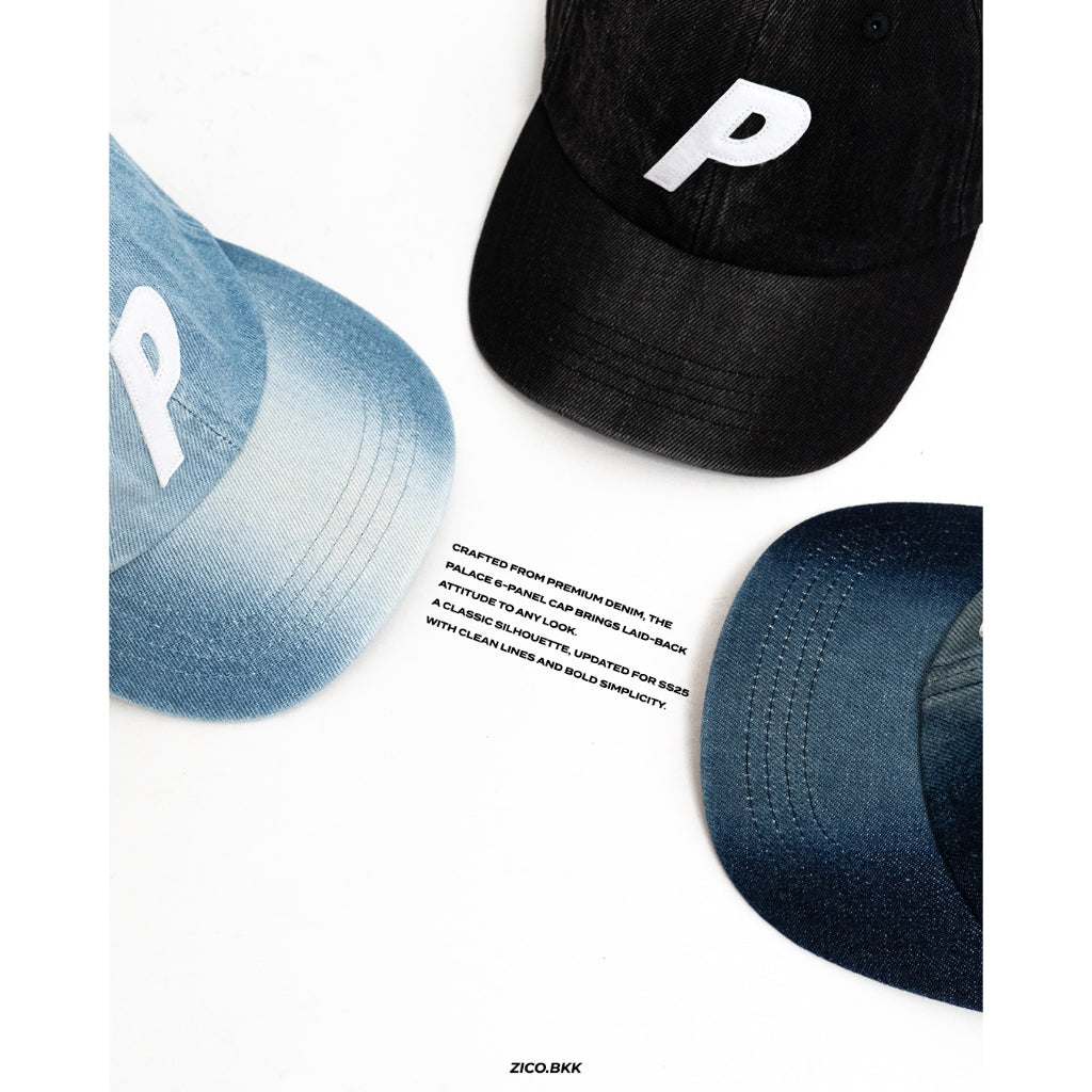 Palace Denim P 6-Panel Cap (SS25) - Palace Cap | ZICO.BKK