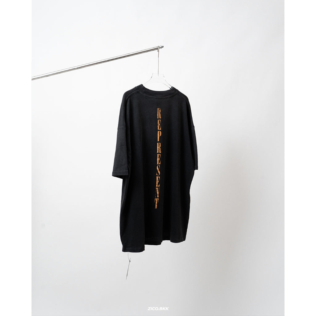 Represent Reborn T-Shirt (Aged Black/Flat White) - Represent T-Shirt | ZICO.BKK