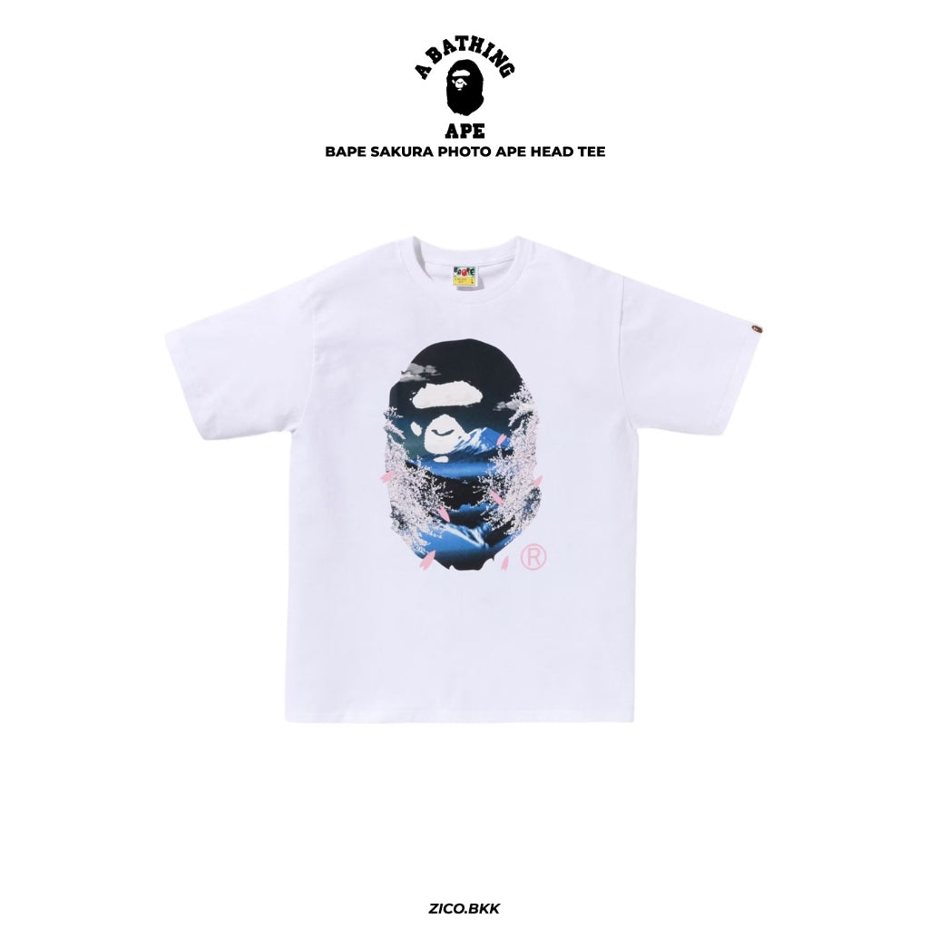BAPE Sakura Photo Ape Head Tee (SS25) - BAPE T-Shirt | ZICO.BKK