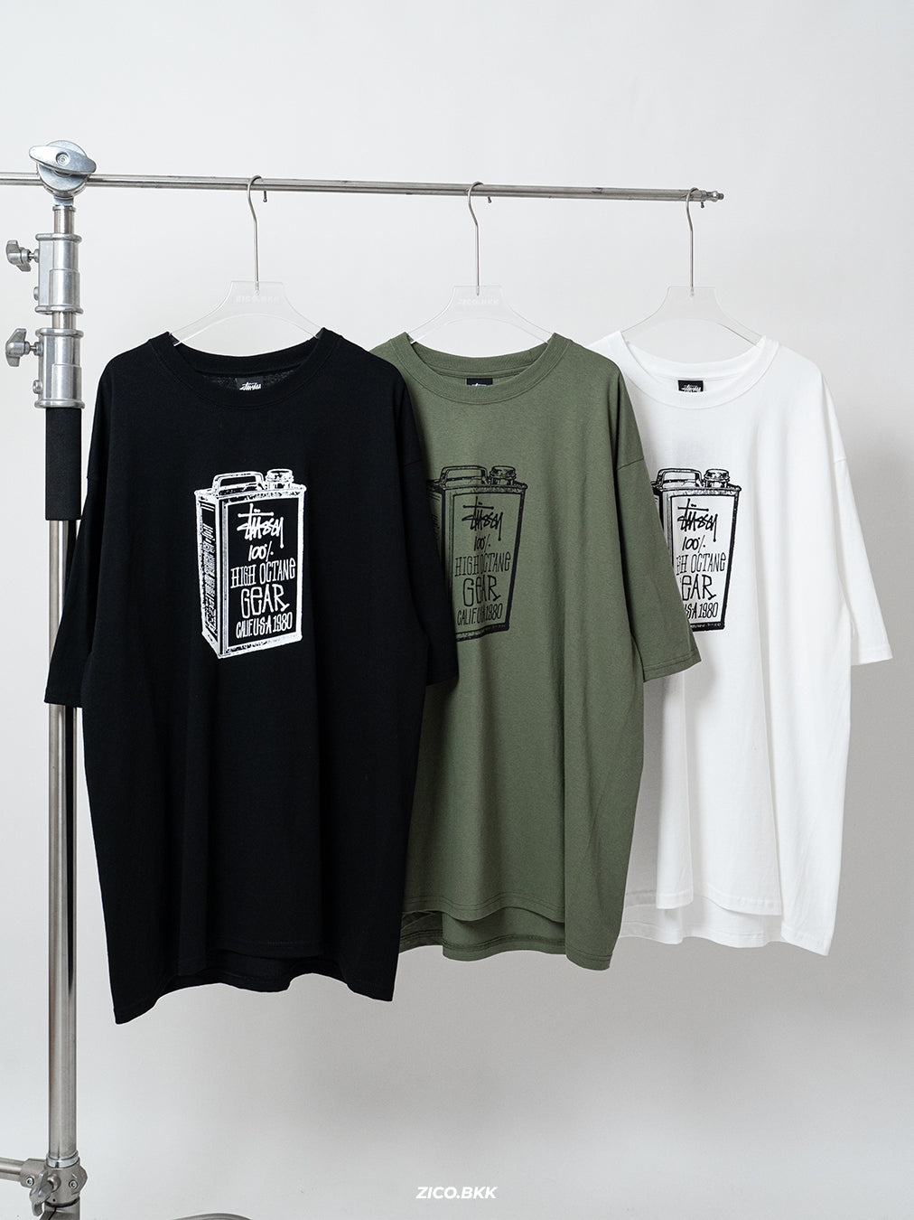 Stussy High Octane Tee (Black/ White/ Olive/ Cayenne) – Shopee image 4