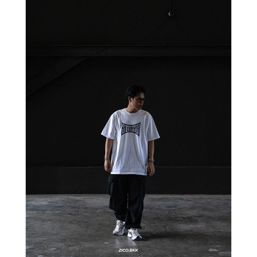 Stussy Champion Tee (Black/White) – Shopee image 6