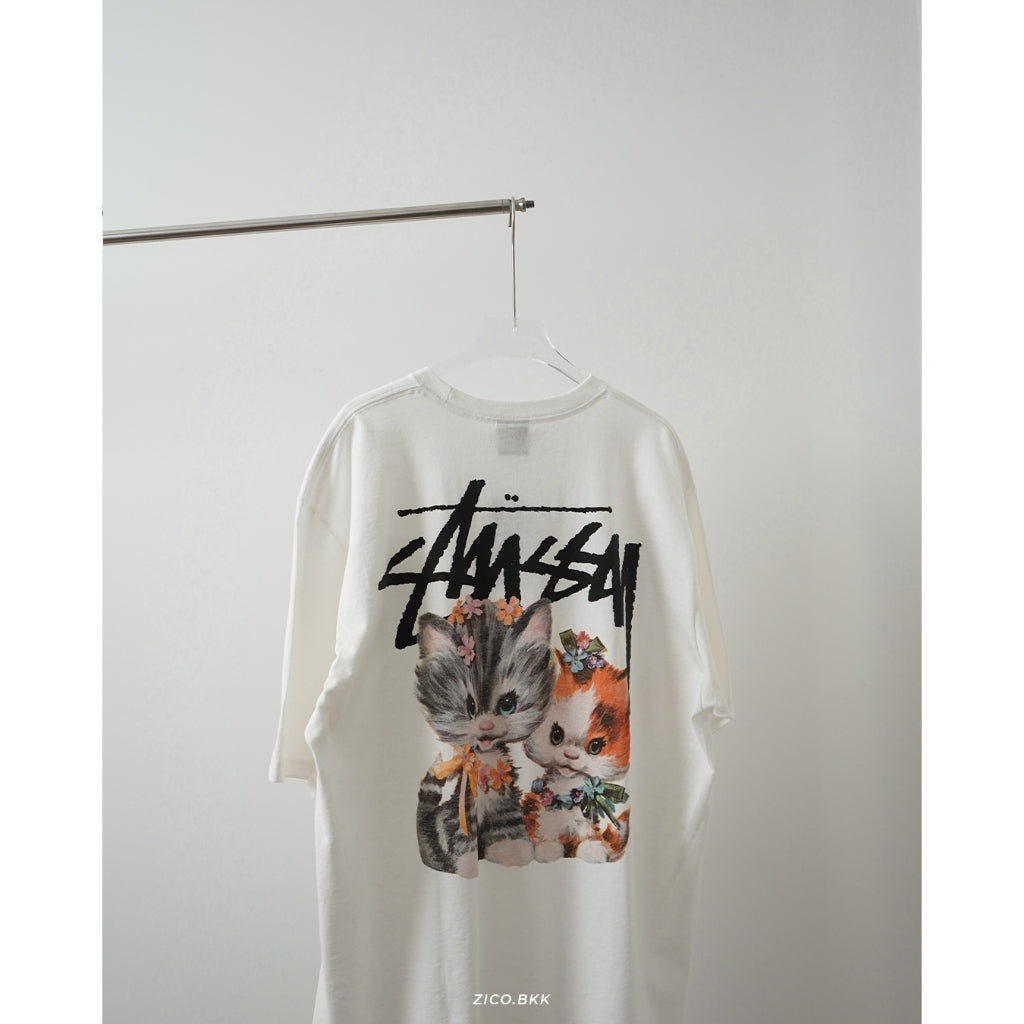 Stussy Kittens Tee Black/White - Stussy T-Shirt | ZICO.BKK