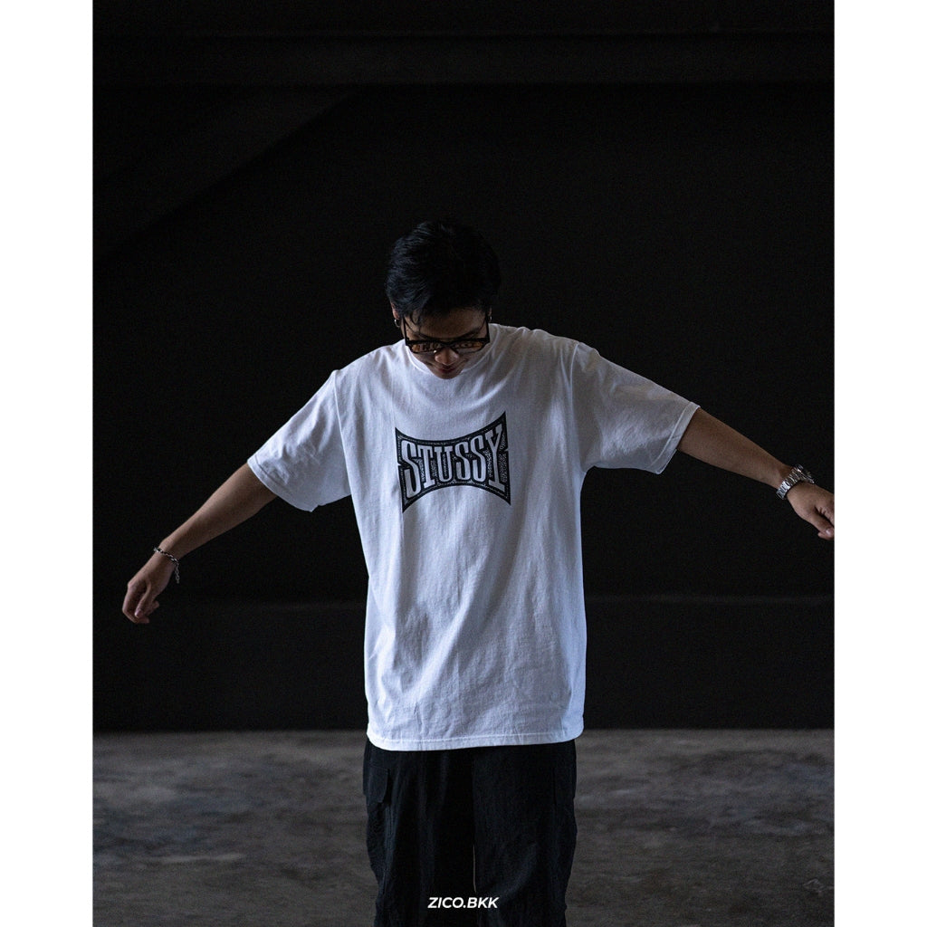 Stussy Champion Tee (Black/White) – Shopee image 7
