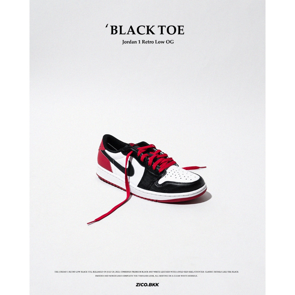 AJ1 Low OG "Black Toe" (CZ0790-106) - Nike Sneakers | ZICO.BKK