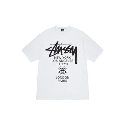 Stussy World Tour Tee (SS25) (Black/ White/ Cayenne/ Navy)