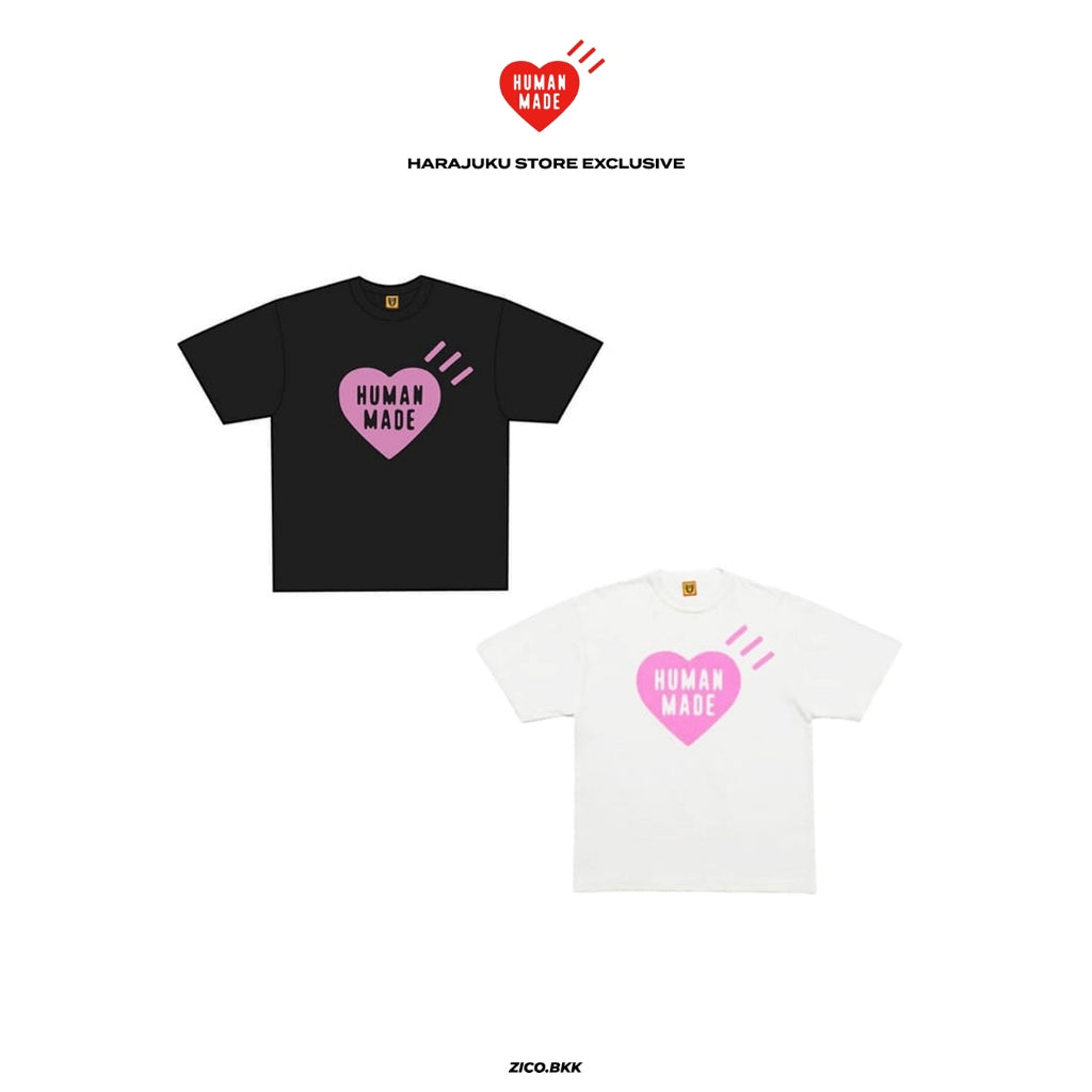 Human Made Heart Harajuku T-Shirt (Pink) - Human Made T-Shirt | ZICO.BKK