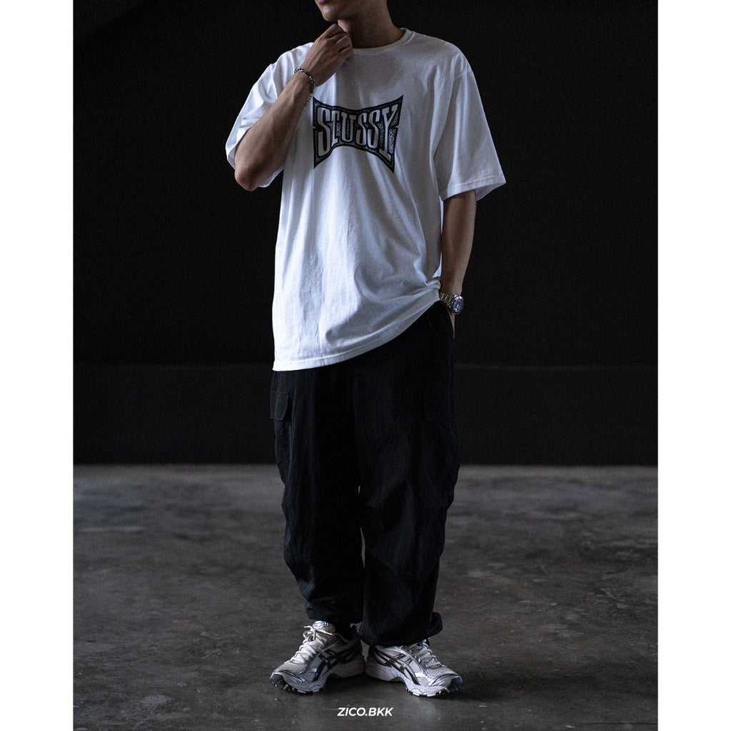Stussy Champion Tee (Black/White) – Shopee image 8