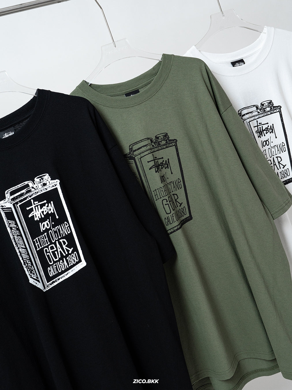 Stussy High Octane Tee (Black/ White/ Olive/ Cayenne) – Shopee image 5
