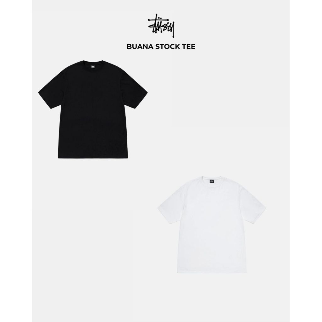 Stussy Buana Stock Tee (Black/White) — ภาพสินค้า 2