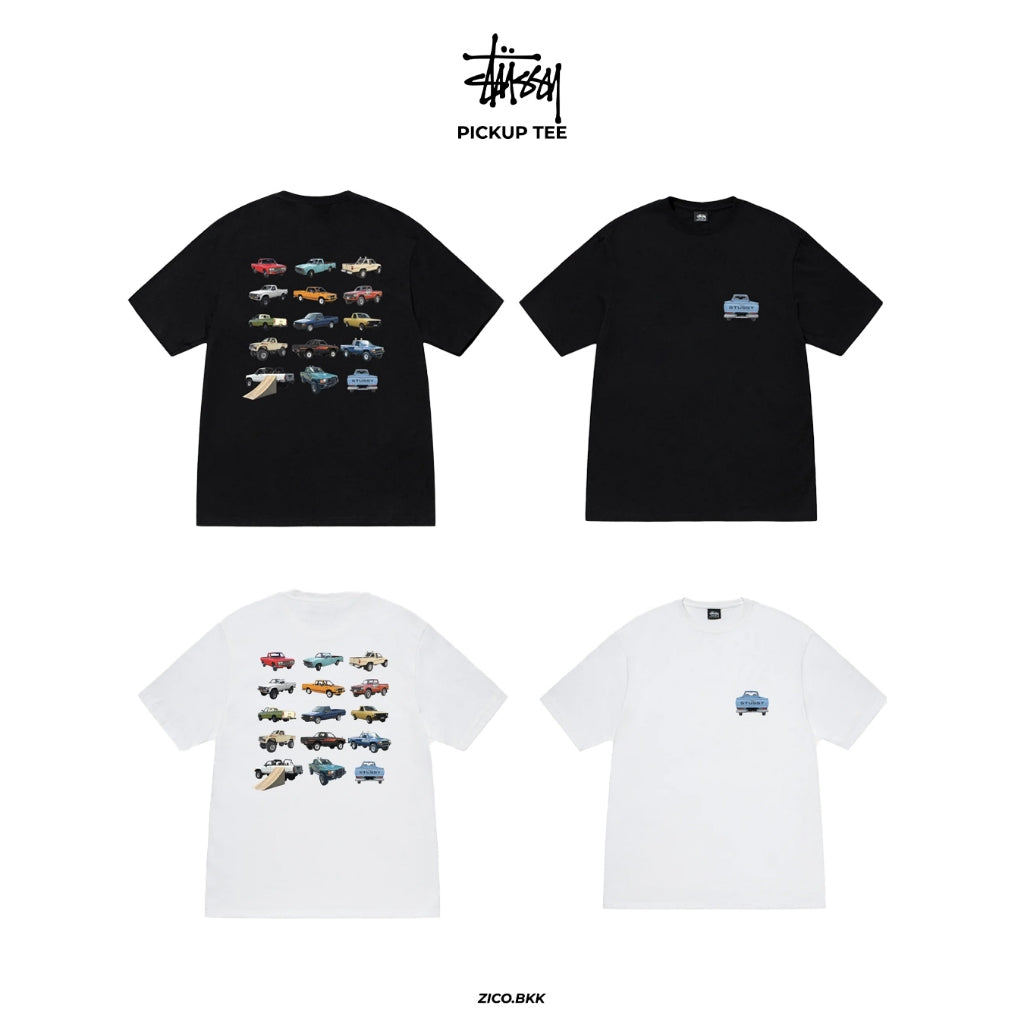 Stussy Pickup Tee (Black/White) - Stussy T-Shirt | ZICO.BKK