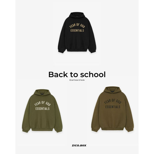 Essentials Fleece Hoodie (FW24) [Back to School Collection] - Essentials Fear of God Hoodie | ZICO.BKK