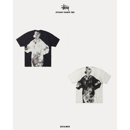 Stussy Paris Tee (Fade Black/ Natural)