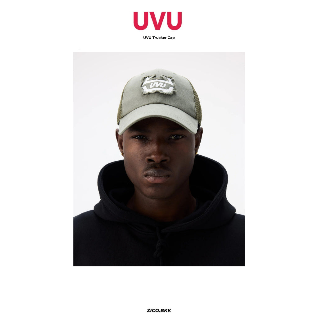 UVU Trucker Cap (Black/Olive/Red) - UVU Trucker Cap | ZICO.BKK