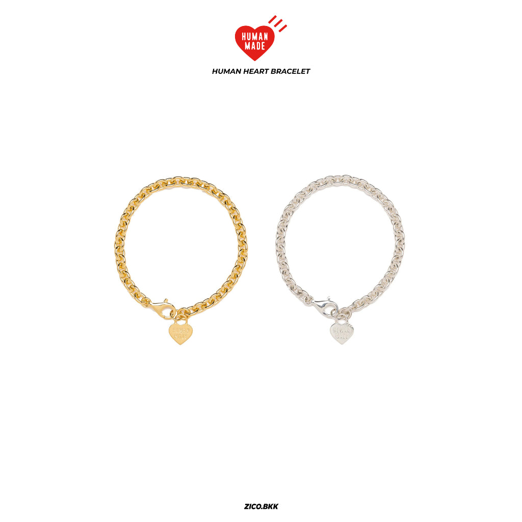Human Made Made Heart Silver Bracelet (HM30GD086)