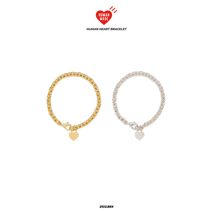 Human Made Made Heart Silver Bracelet (HM30GD086)
